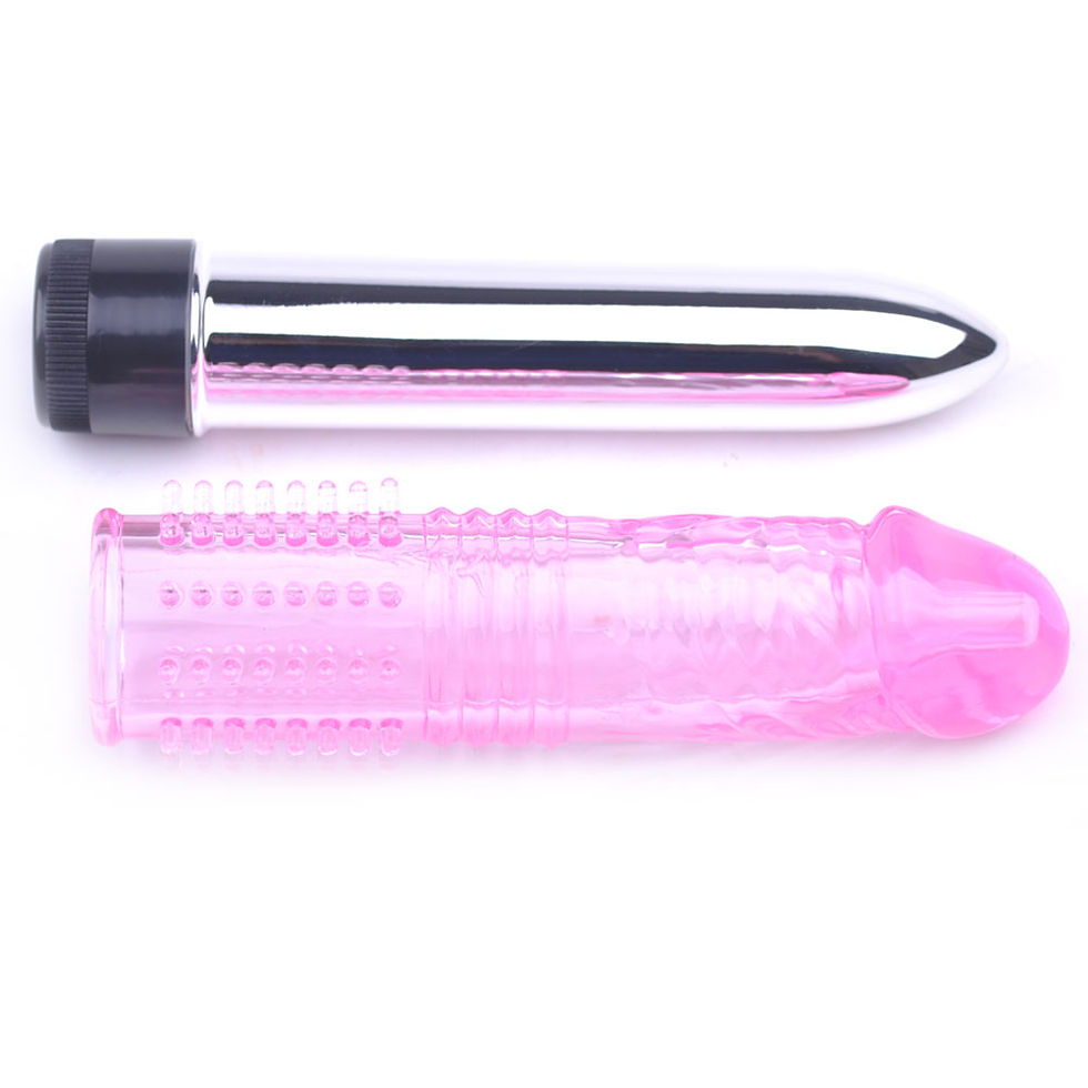 Thumbnail: Multiple-Speed Pink Color Penis Vibrator with TPE Sleeve