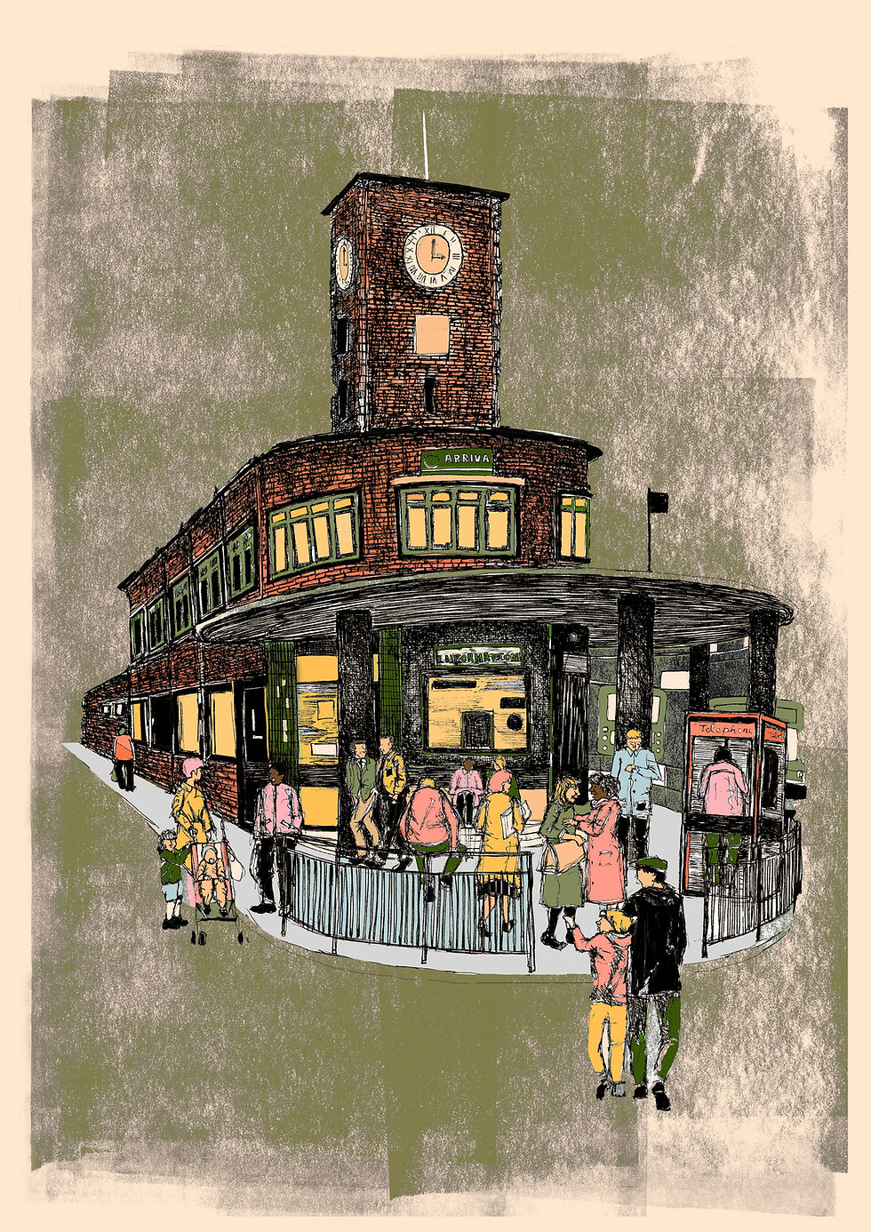 Under the Bus Station Clock Seanna Doonan