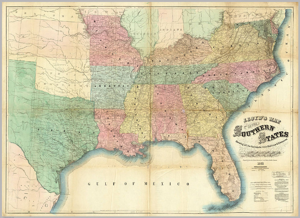 Image from Lloyd’s Map Of The Southern States