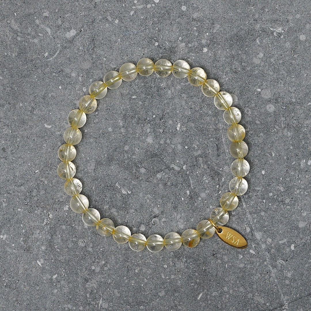 Citrine gemstone bracelet yellow (Citrien armband)