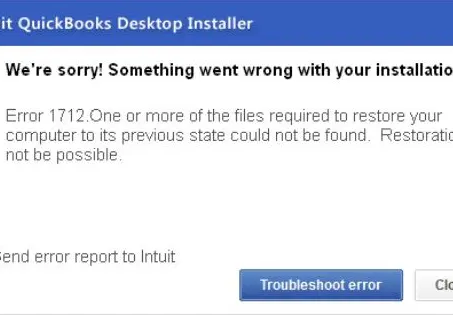 How to Fix QuickBooks Install Error Code 1712?