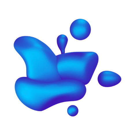 Blue water splash