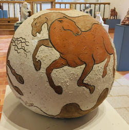 Sculpture en terre cuite brune de Mariette Forges