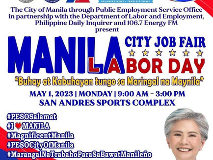 Manila to hold Labor Day Job Fair