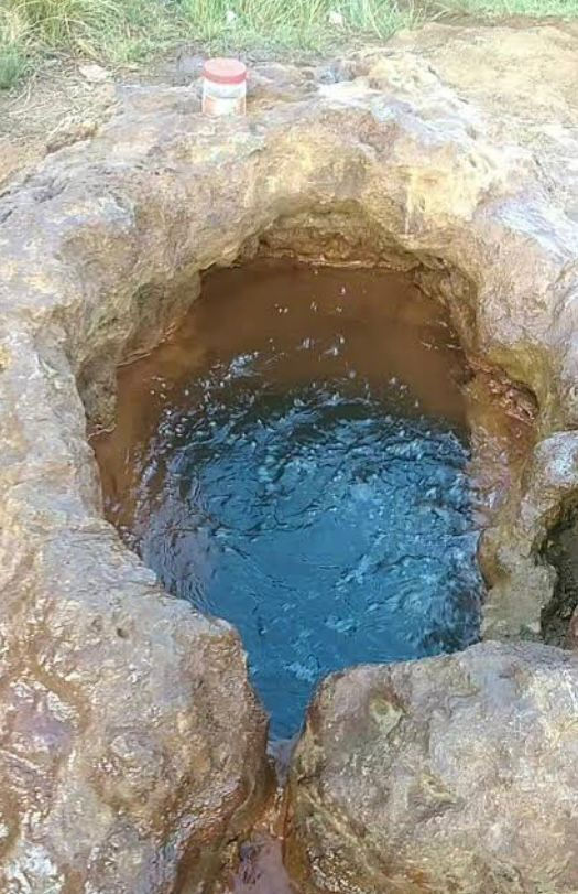 One of the natural sulphur pools at Isinuka Springs, known locally for its soothing and cleansing properties. (Photo by Aphilile Dolwana)