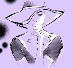 Fashion-скетч для рекламного баннера