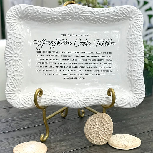 Pizzelle Wedding Cookie Table Platter | Blanc Designs