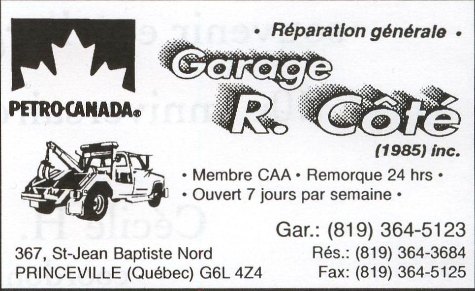 Garage R. Coté, 1998