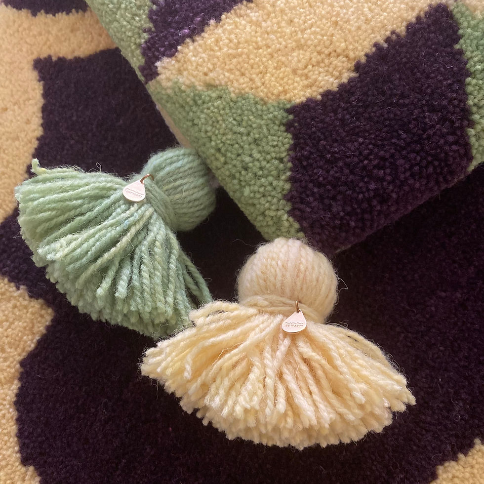 섬네일: ゼリージュウタン・ボタニカル68 zabouton〈キュービック/ピスタチオ×紫×レモンイエロー〉