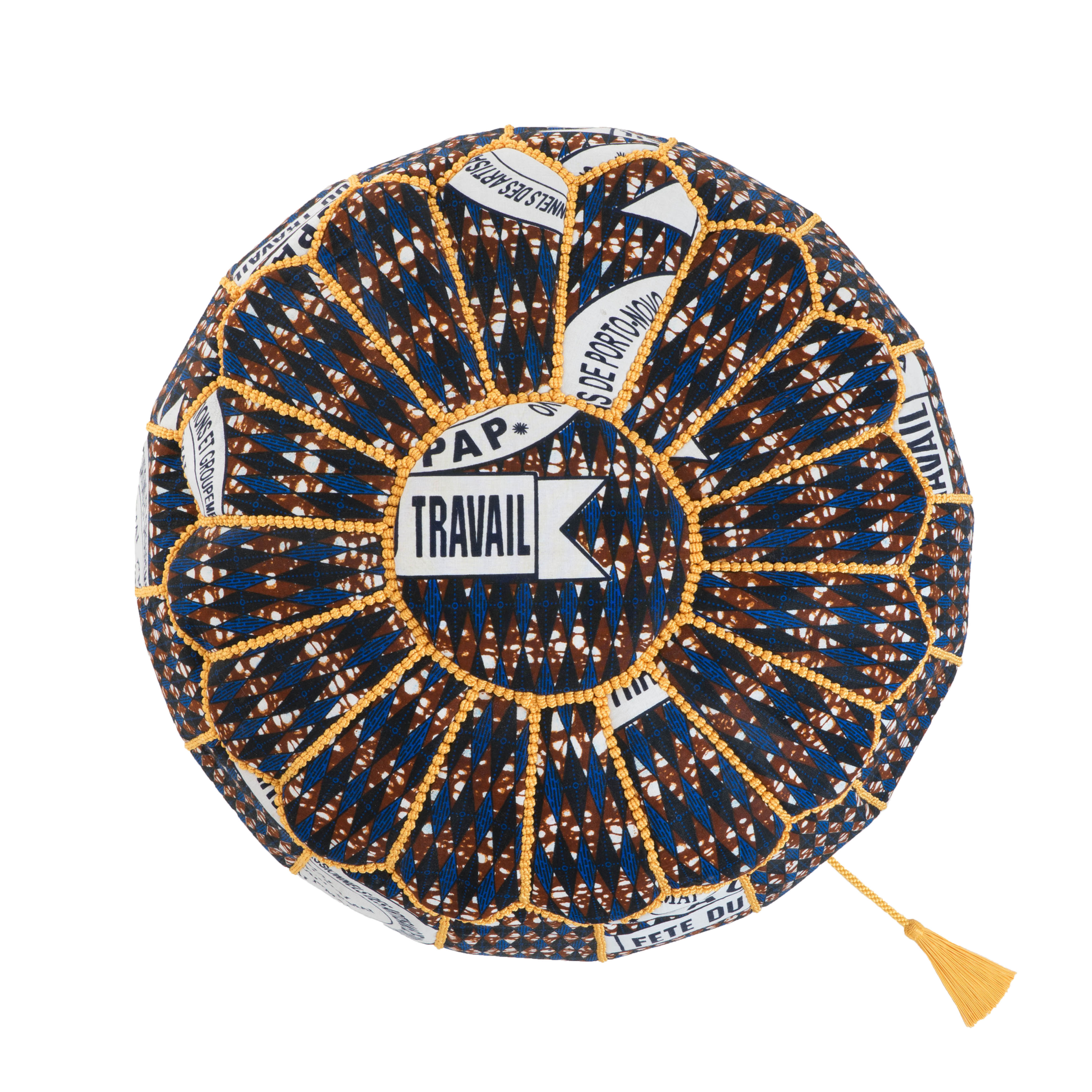 〔laRihla〕アフリカン・ワックスのプフ〈メーデー〉