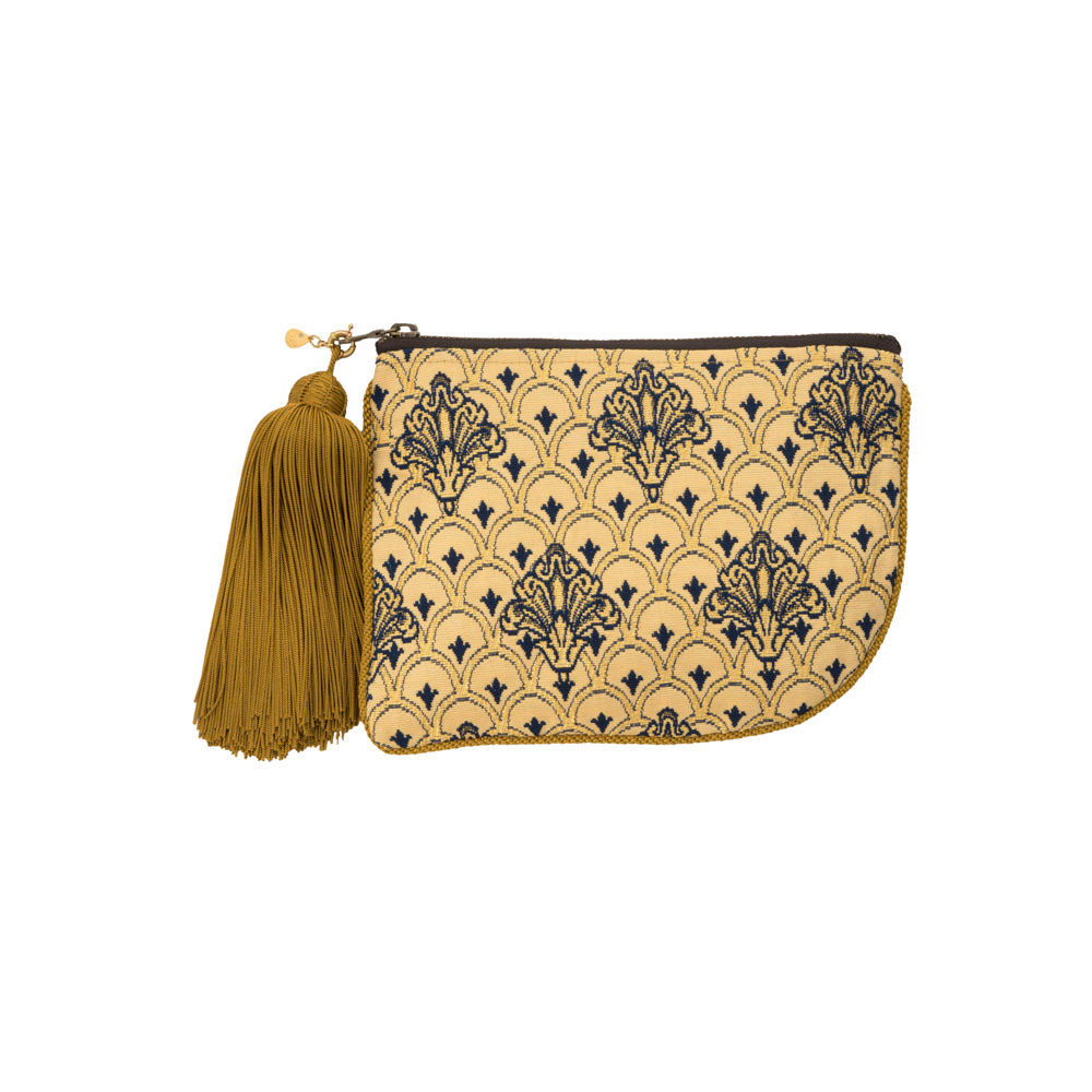 スムスム　ブティカ　boutiqua  ポシェタ　ポーチ　モロッコ　モロカンファブリック フルール・ド・リス