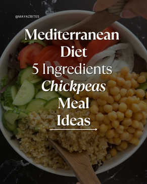 Mediterranean Diet 5 Ingredients  Chickpeas Meal Ideas