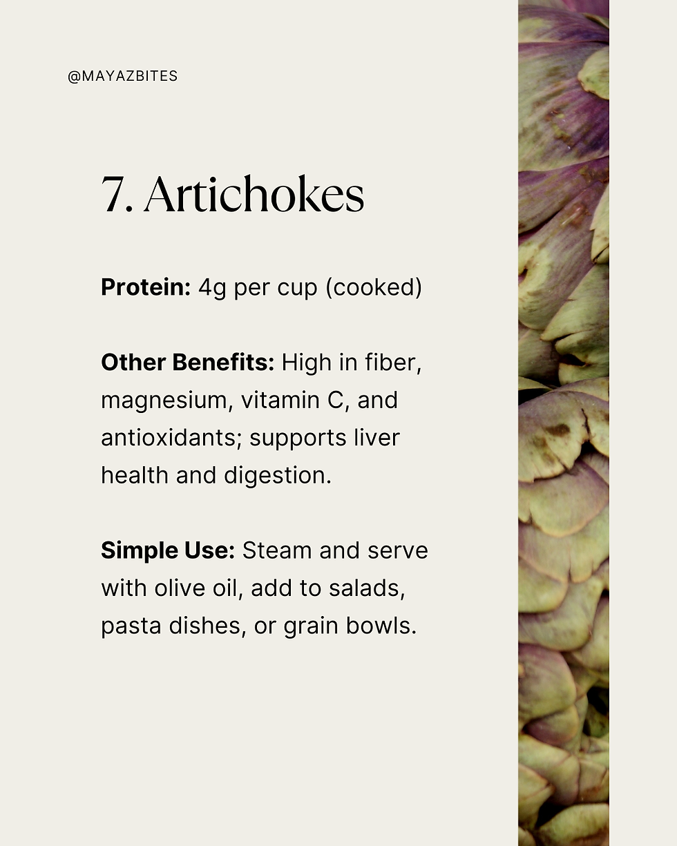 Mediterranean Diet Higher Protein Vegetables List