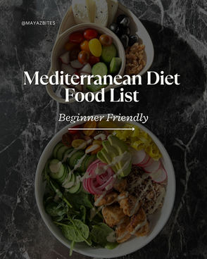 Mediterranean Diet Food List: Beginner Friendly
