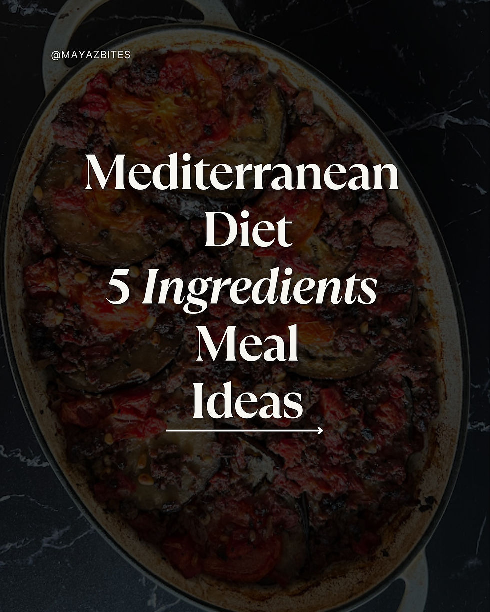 Mediterranean Diet 5-Ingredient Meal Ideas