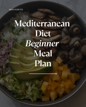 Mediterranean Diet Beginner Meal Plan