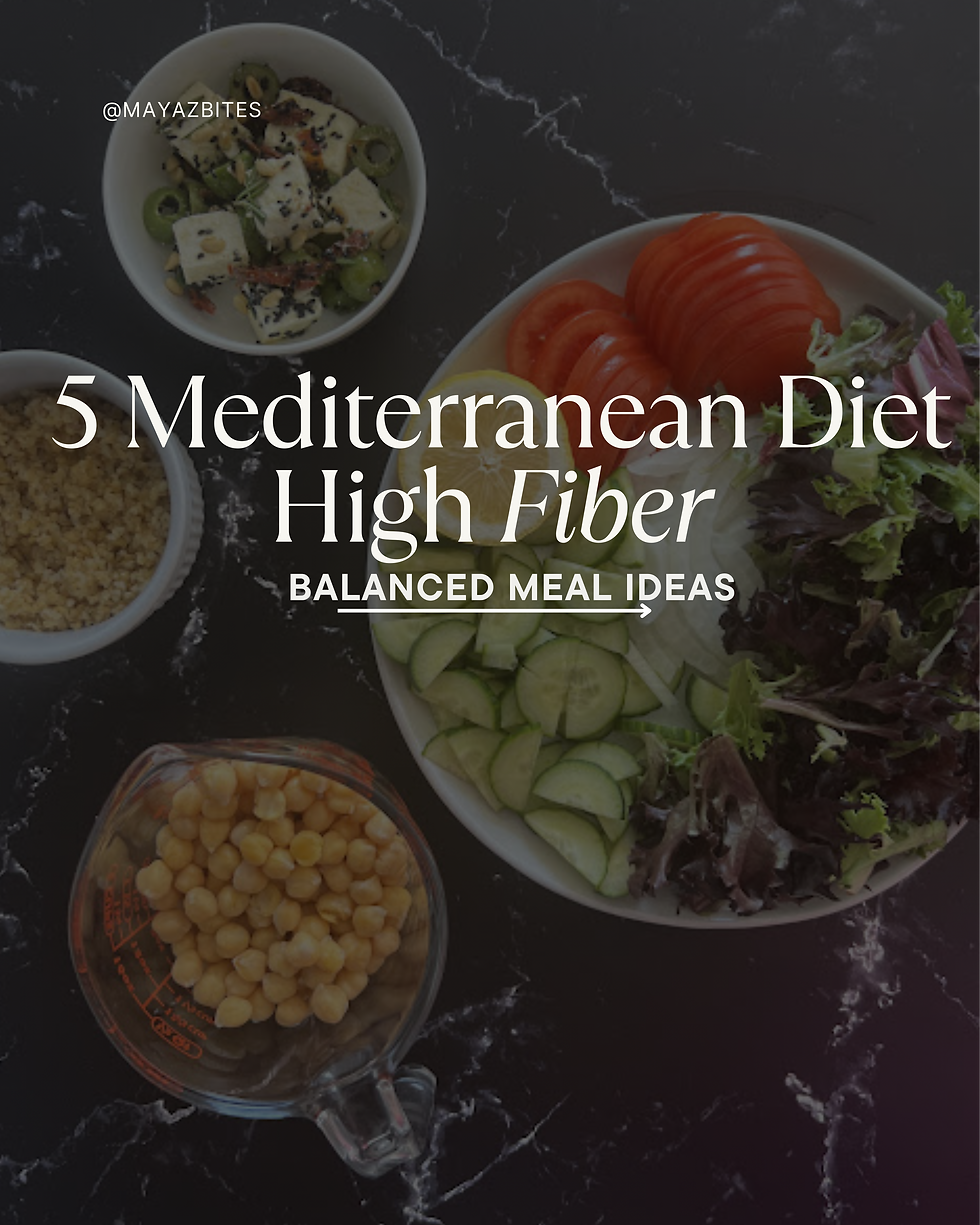 5 Mediterranean Diet High-Fiber Meal Ideas