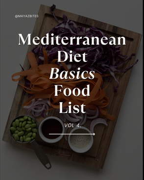 Mediterranean Diet Basics Food List Volume 4