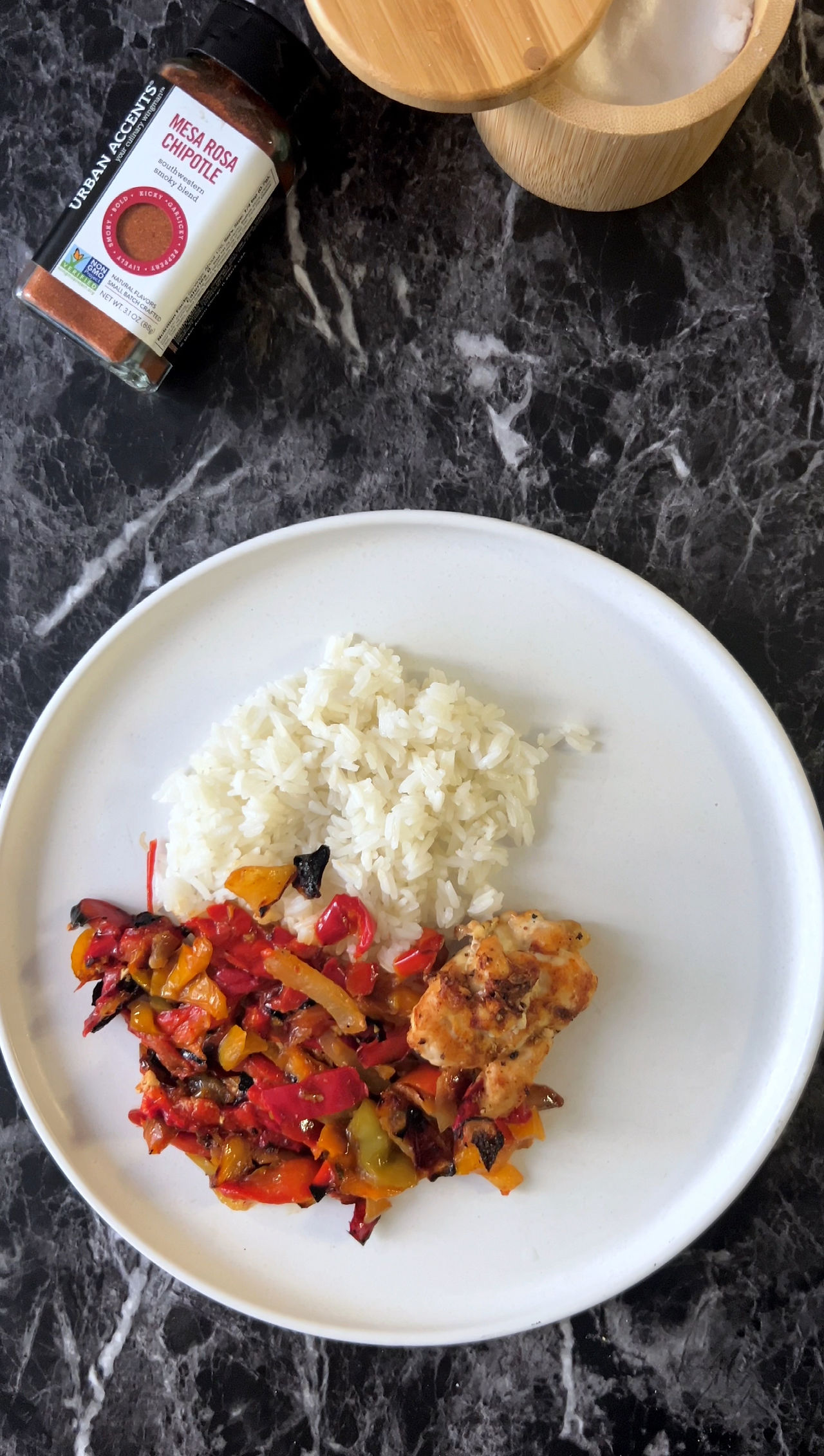 Mediterranean Diet Frozen Ingredients Chipotle Chicken & Rice Bowl Recipe By Registered Dietitian Maya Oueichek, MBA, RDN