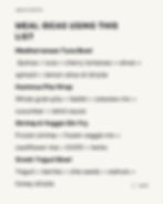 Mediterranean Diet Low-Effort Meals Grocery List