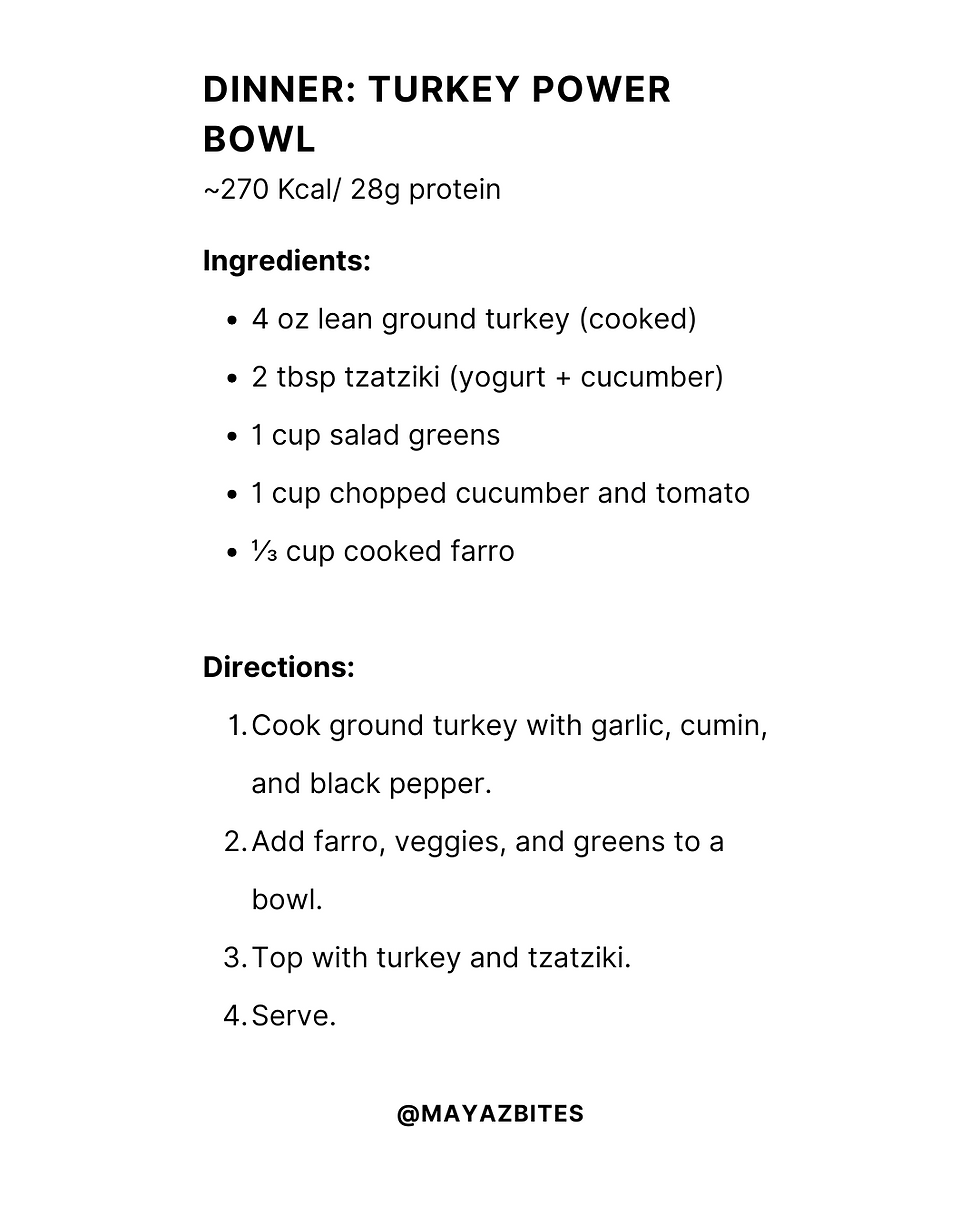 Mediterranean Diet Anti-Inflammatory 1 day Meal Plan
