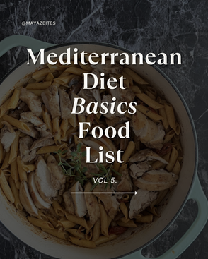Mediterranean Diet Basics Food List Volume 5