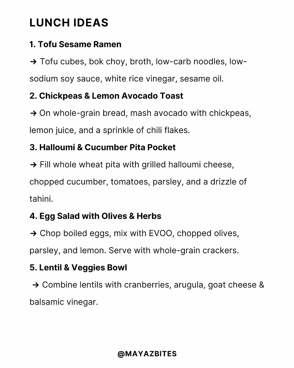 Mediterranean Diet Easy Meatless Meal Ideas