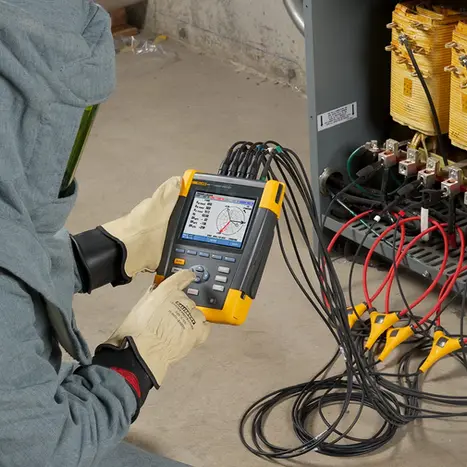Electrical engineer conducting power quality assessment and voltage analysis | EE Electric