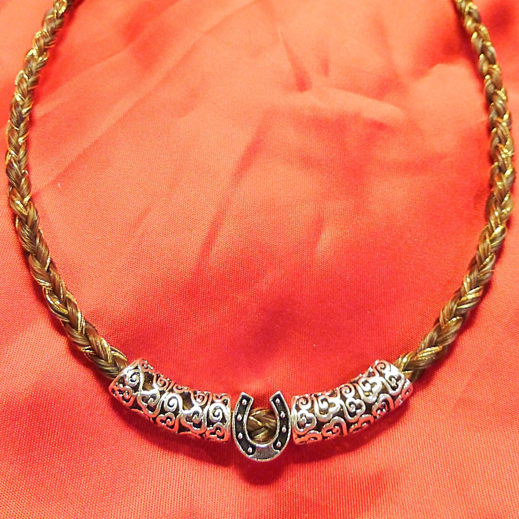 Horse Hair Necklace with charms