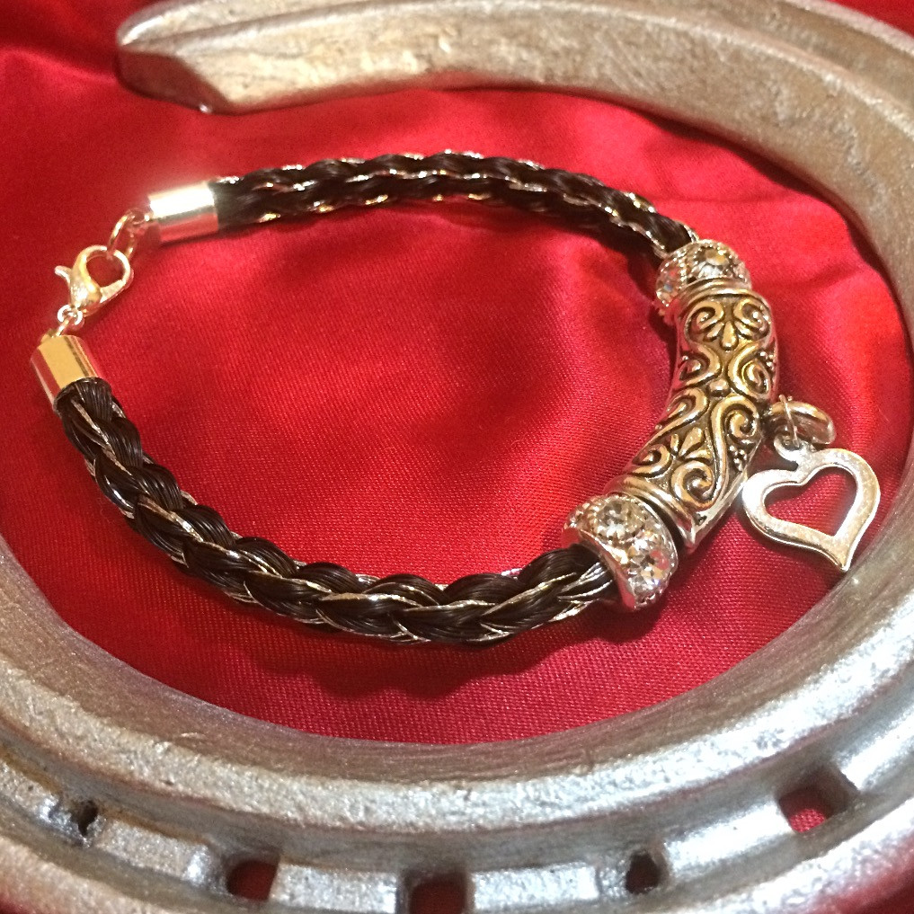 Square Bracelet with rondelles, spacer and charms
