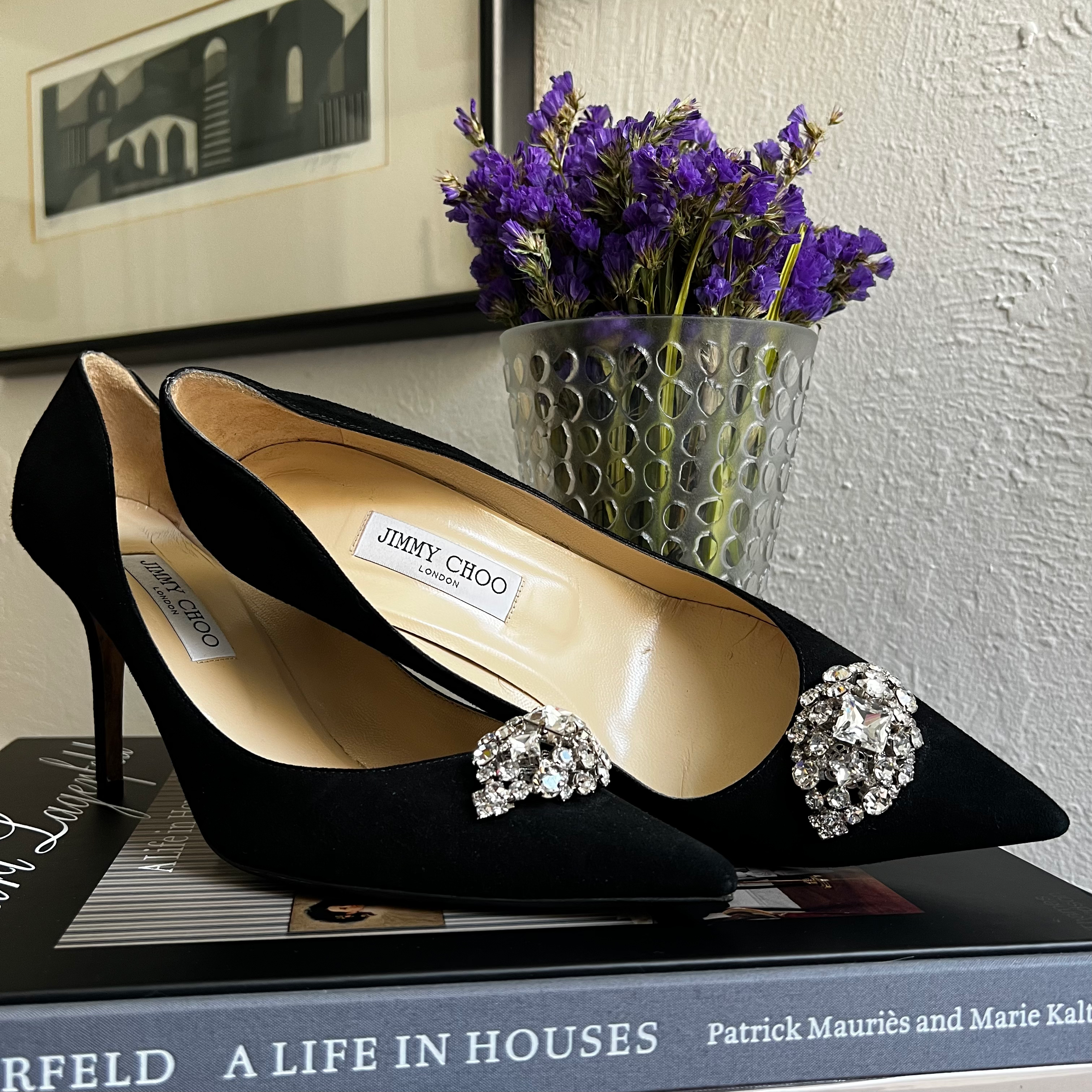 Jimmy Choo "Agnes" Crystal Pump; EU 42