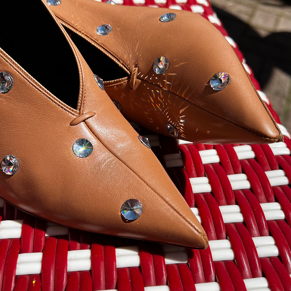 Thumbnail: Céline Crystal Stud Heels; EU 36