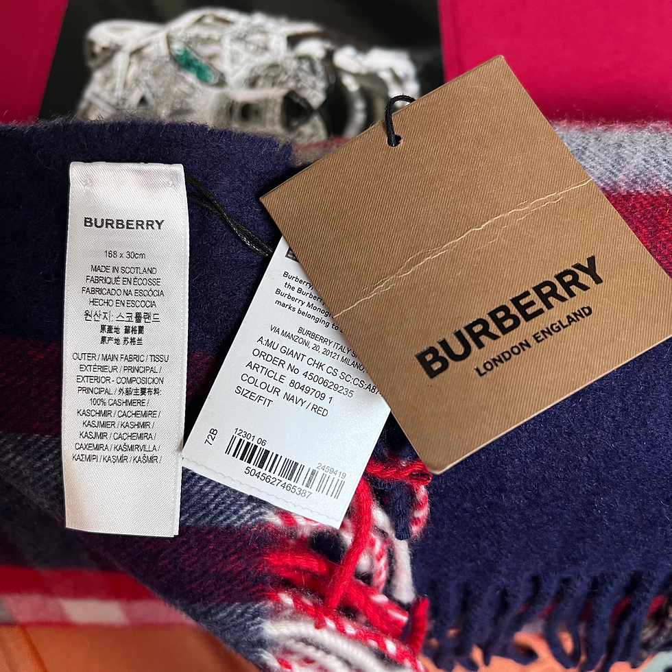 Thumbnail: Burberry Large Check Cashmere Scarf