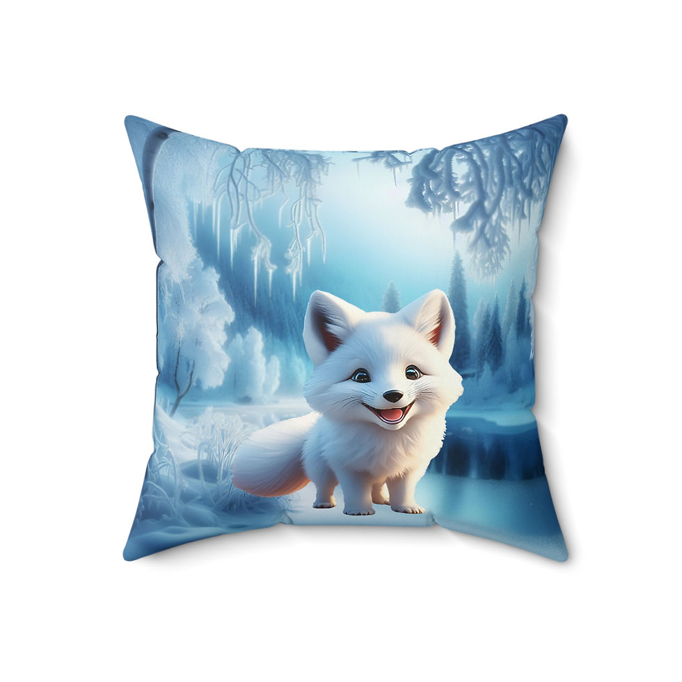 Thumbnail: Baby Arctic Fox Throw Pillow
