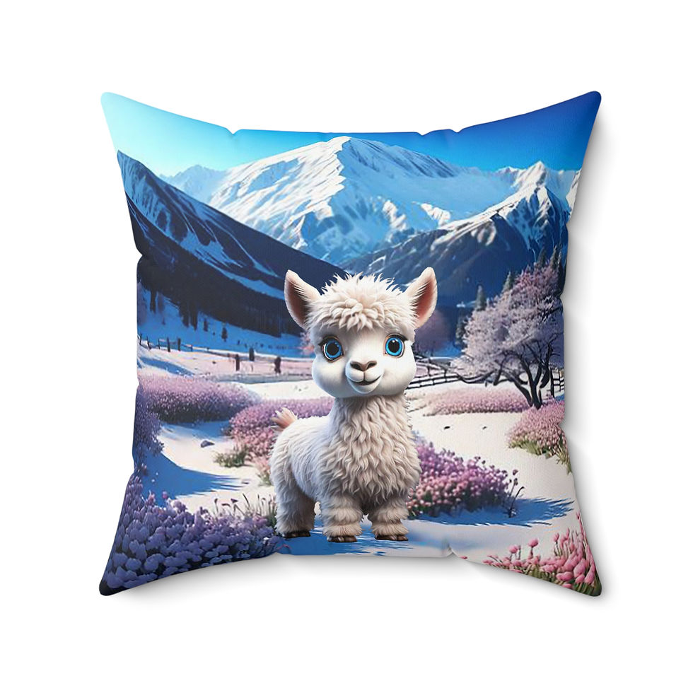 Thumbnail: Baby Girl Alpaca Throw Pillow