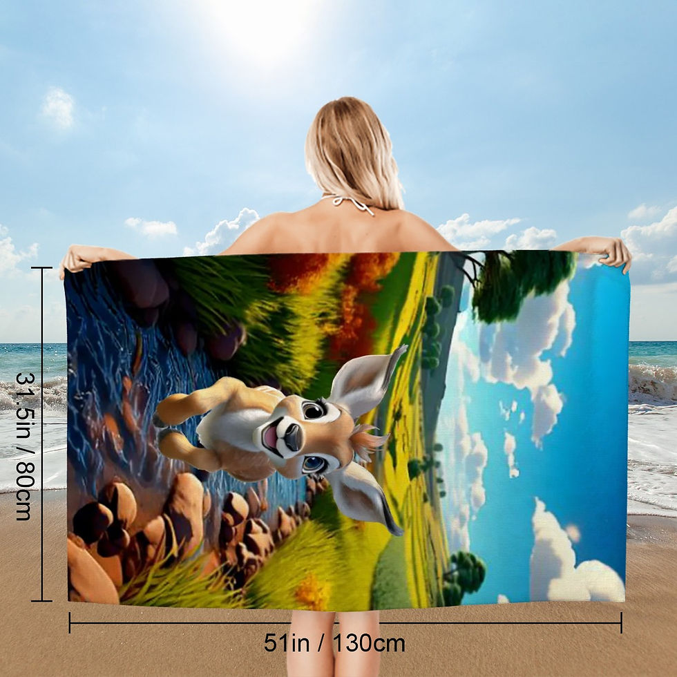 Thumbnail: Baby Antelope Microfiber Bath / Beach Towel
