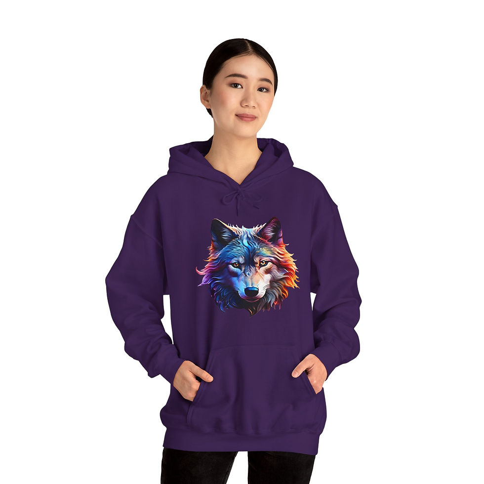 Thumbnail: Neon Wolf Heavy Blend Hoodie