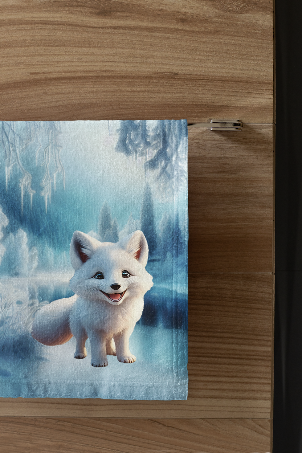 Thumbnail: Baby Arctic Fox Microfiber Bath / Beach Towel