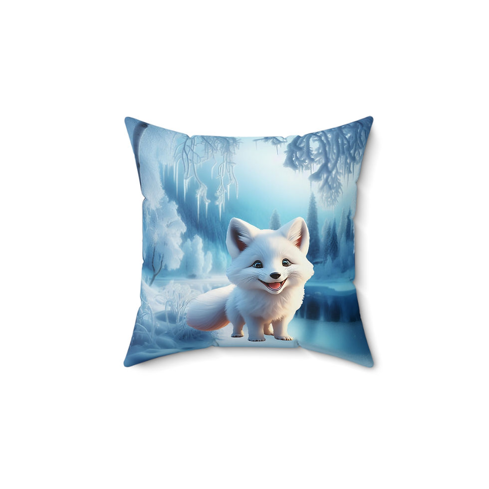 Thumbnail: Baby Arctic Fox Throw Pillow