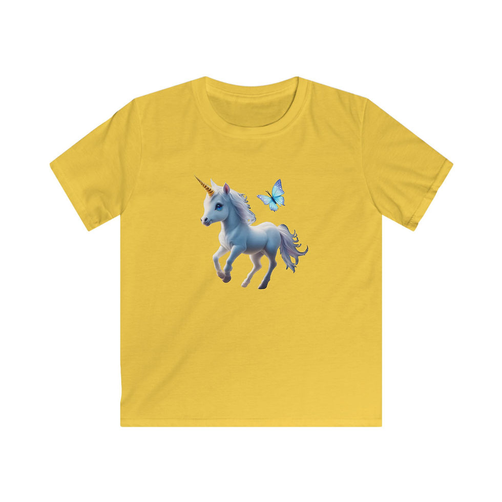 Thumbnail: Big Girl's Baby Unicorn Softstyle Tee