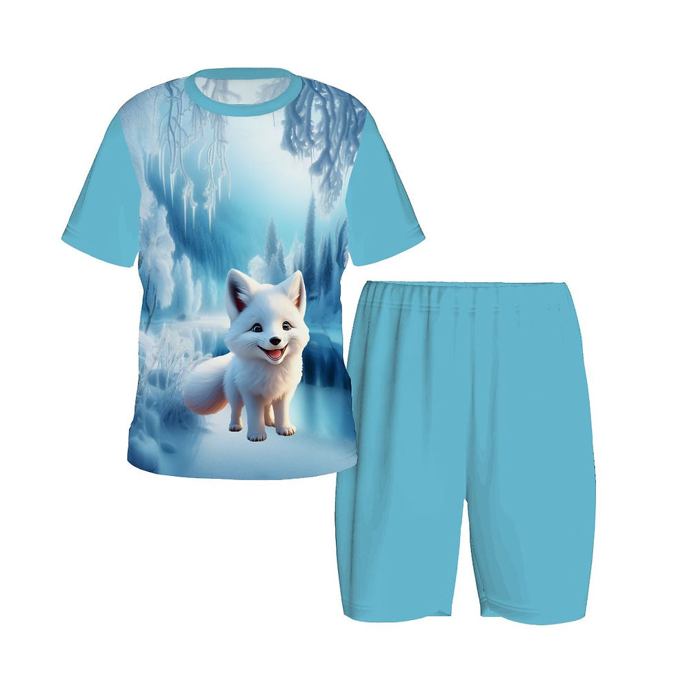 Thumbnail: Kid's Baby Arctic Fox Short Pj Set