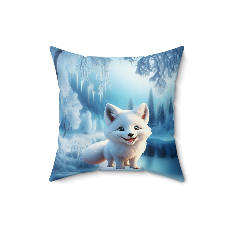 Thumbnail: Baby Arctic Fox Throw Pillow