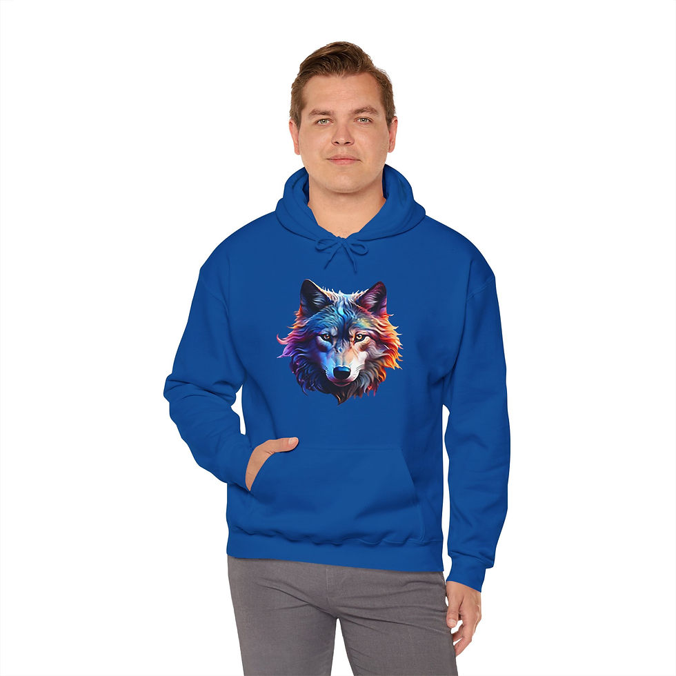 Thumbnail: Neon Wolf Heavy Blend Hoodie
