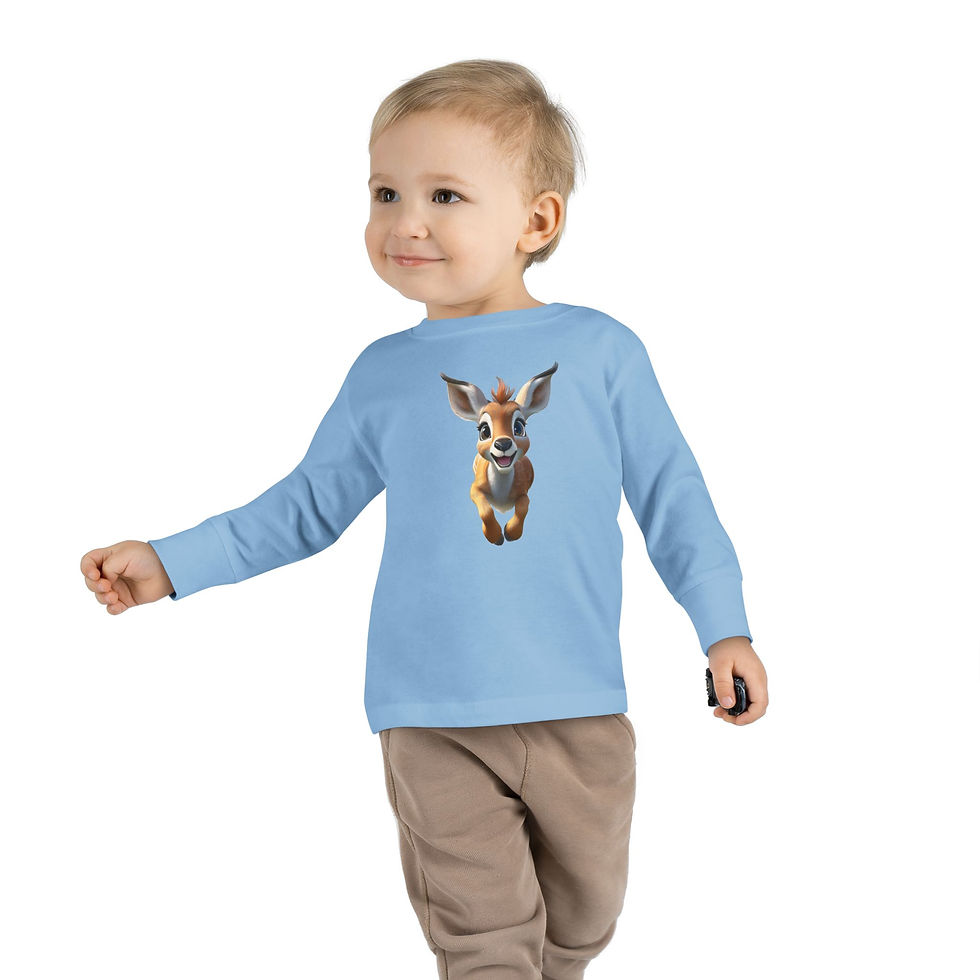 Thumbnail: Little Kid's Baby Antelope Long Sleeve Tee