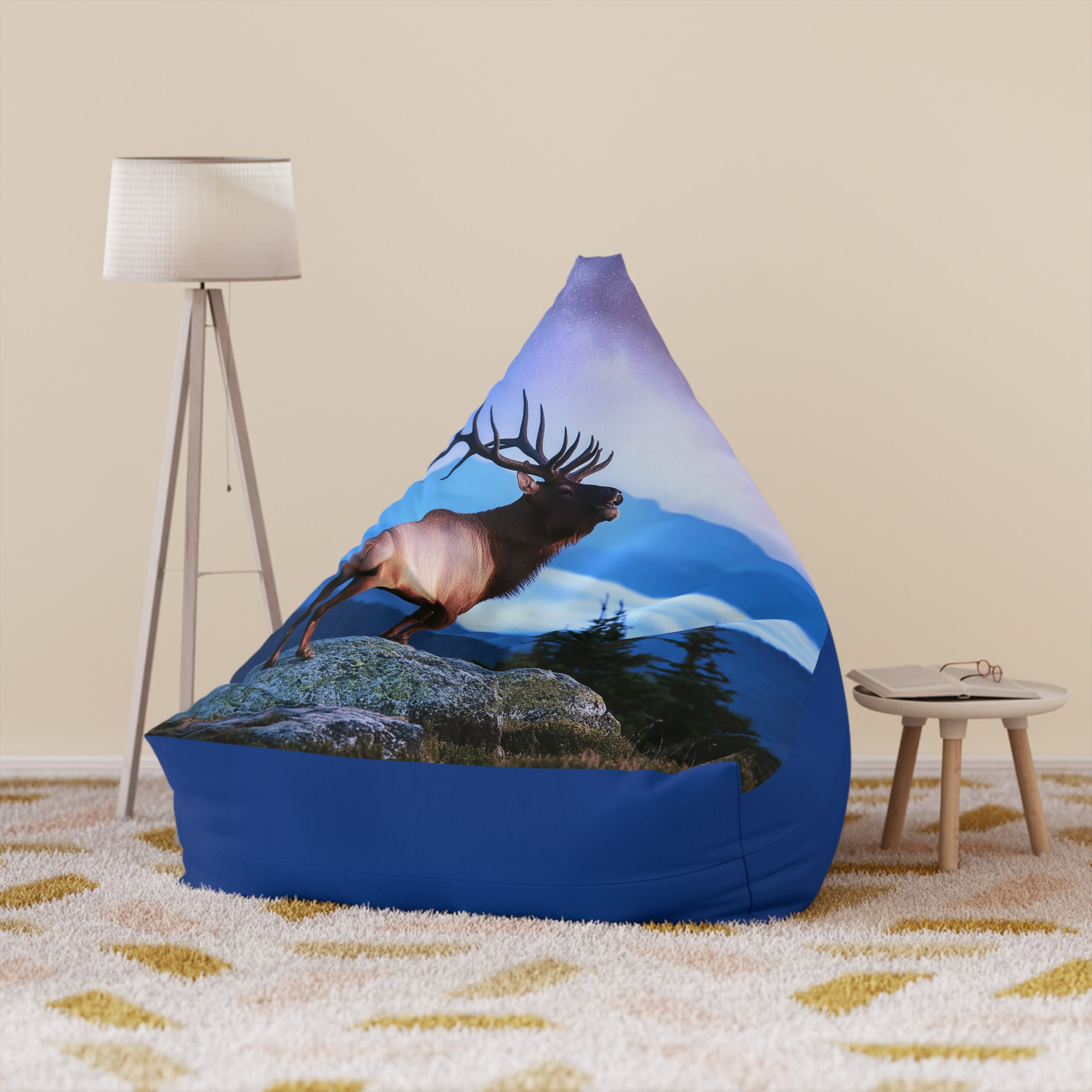 Bugling Elk Bean Bag Chair Cover