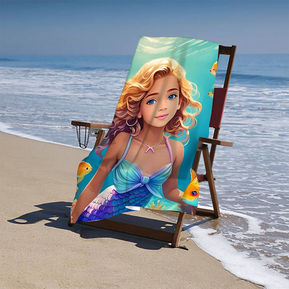 Thumbnail: Mermaid Microfiber Bath / Beach Towel