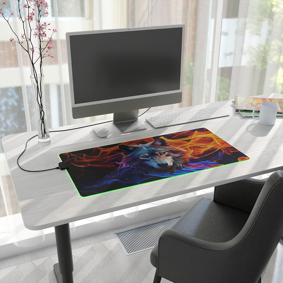 Thumbnail: Wolf Flame LED Gaming Mouse Pad