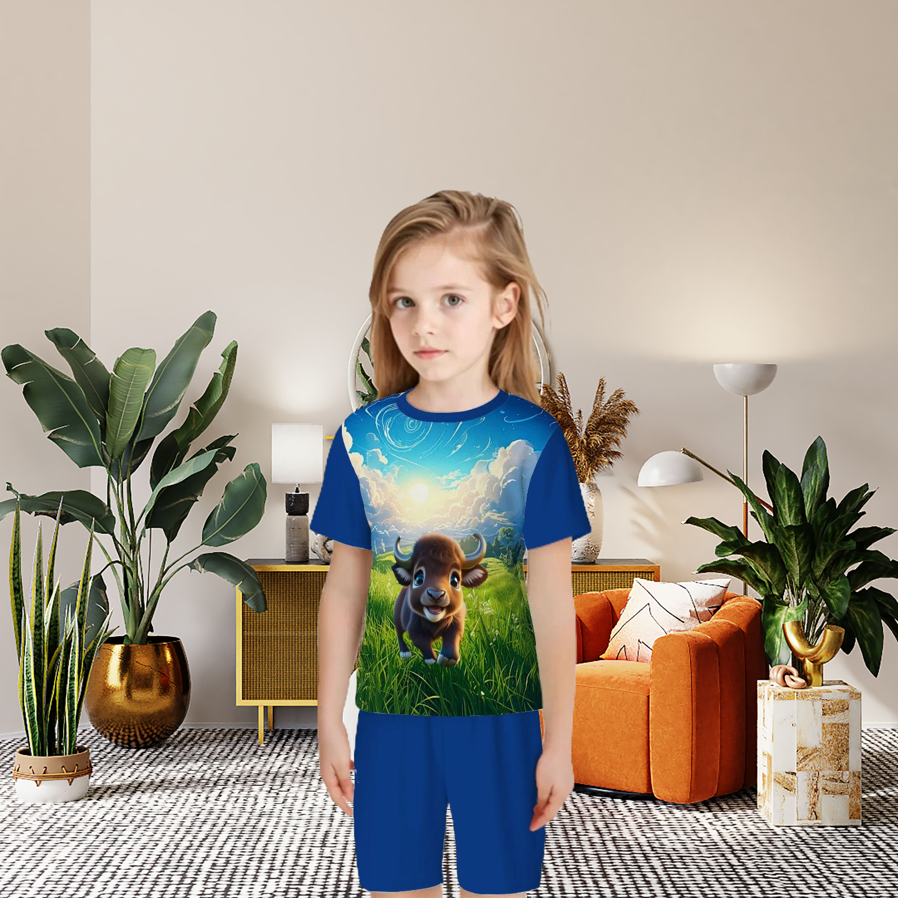 Kid's Baby Buffalo Short Pj Set