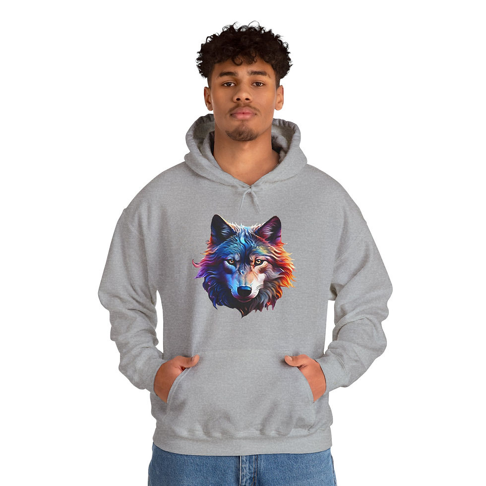 Thumbnail: Neon Wolf Heavy Blend Hoodie