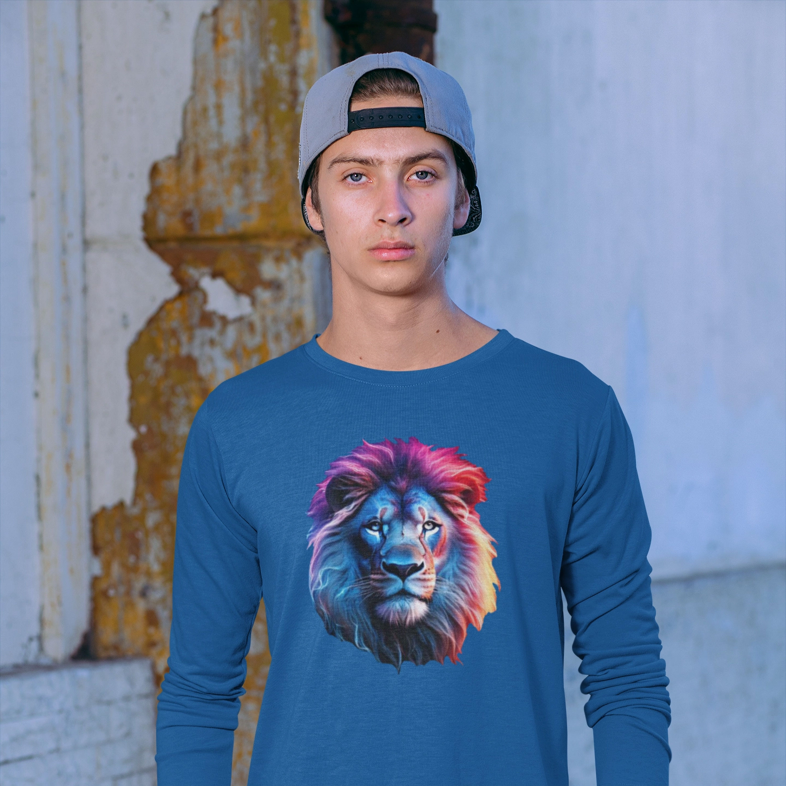 Colorful Lion Long Sleeve Tee